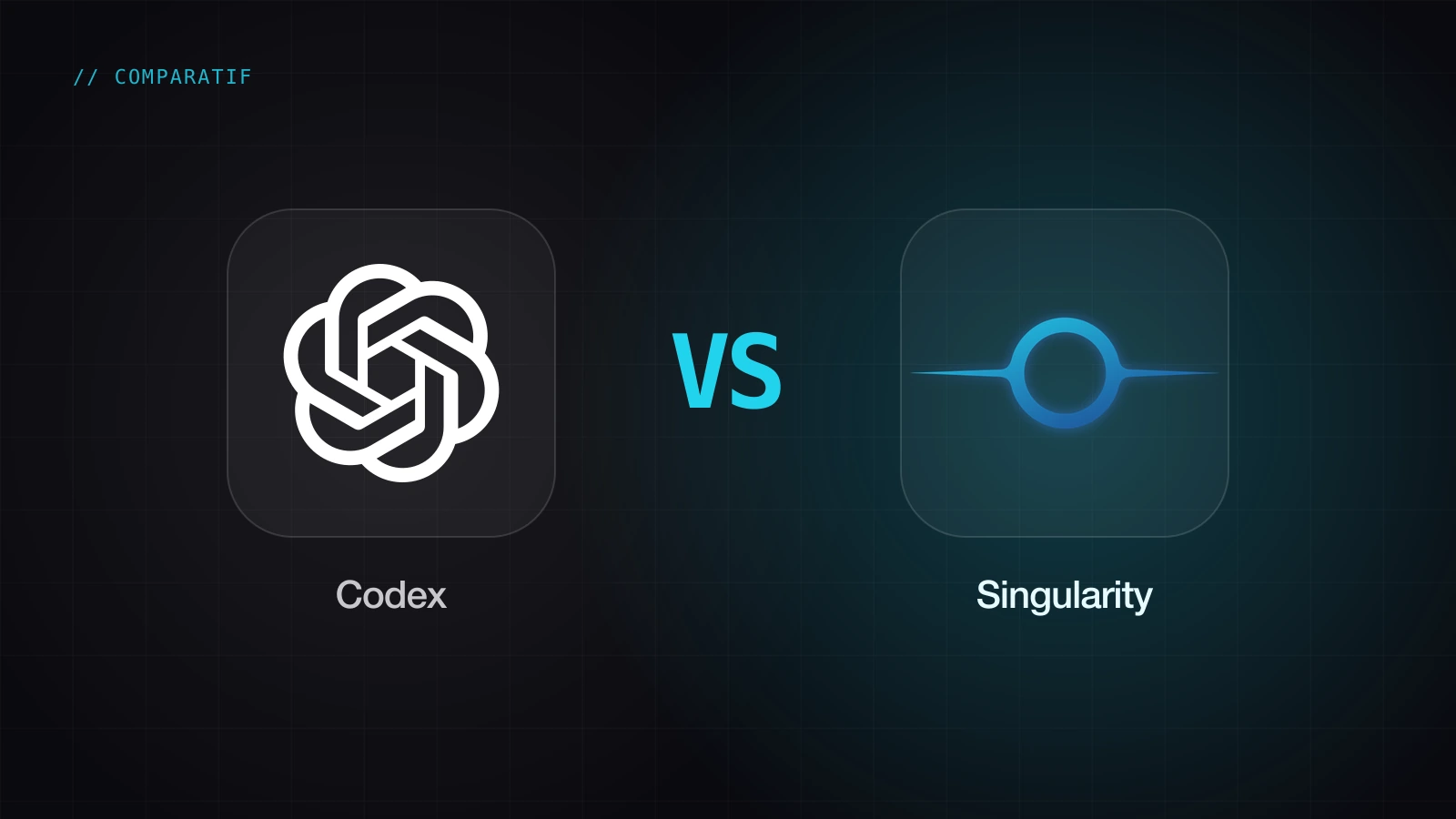 Le logo de Codex face au logo de Singularity : comparatif entre OpenAI Codex et Singularity