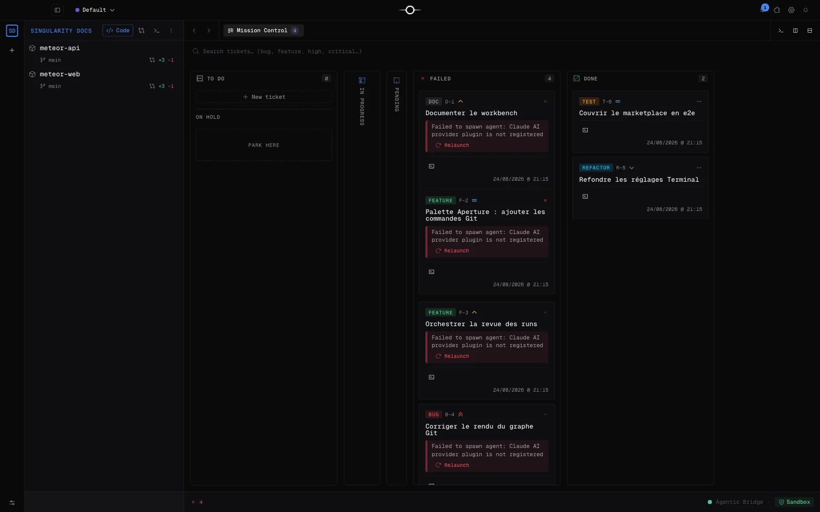 Navigateur Code, éditeur et onglets du deck